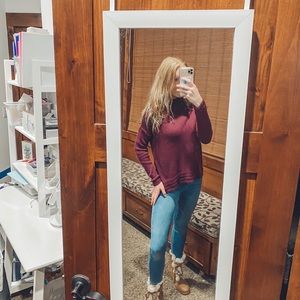 Maroon Turtleneck Sweater